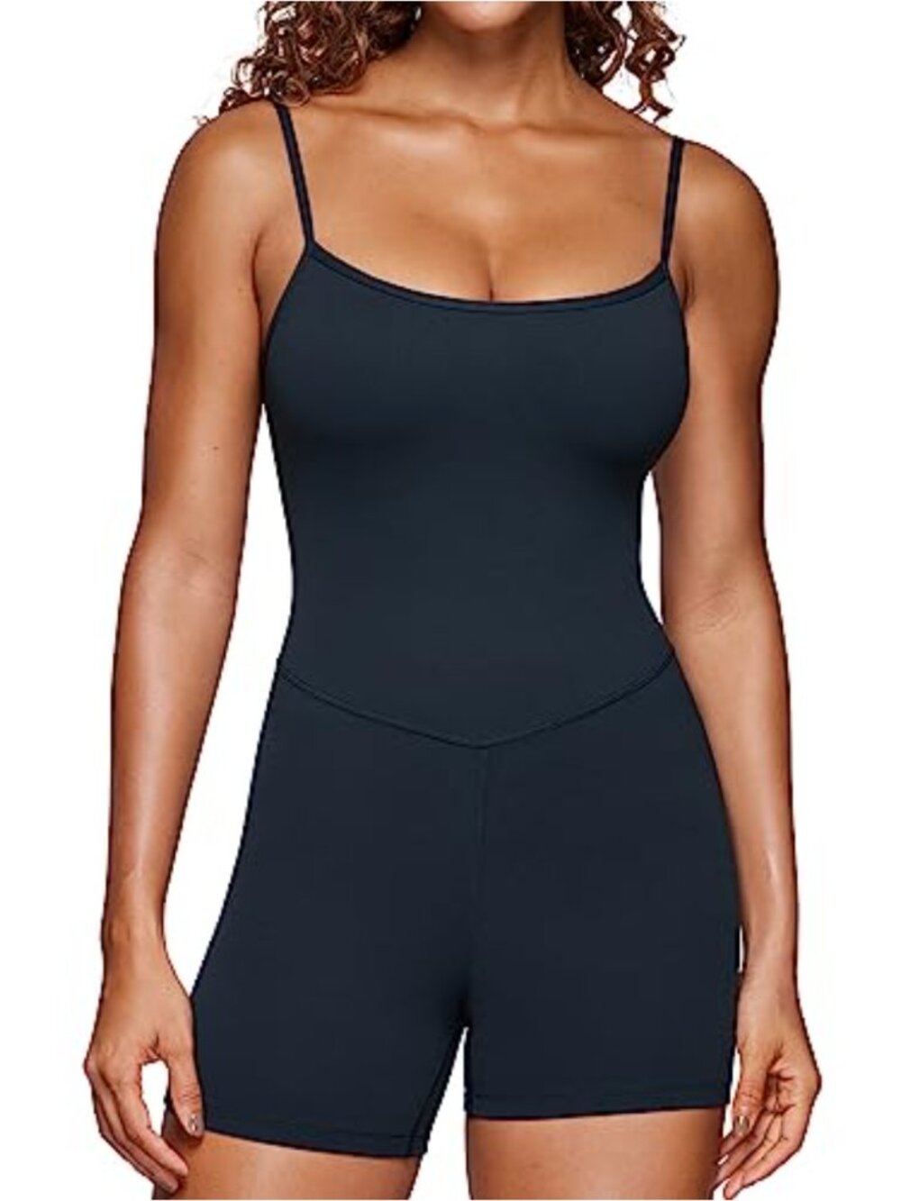 Butterluxe Cami Strap Athletic Romper Built-in Pads Yoga Workout